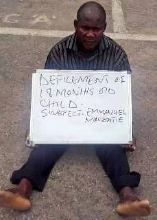 Photos: 47-Year-Old Man Arrested For Fingering 18-Month-Old Baby In Lagos